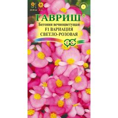 Семена Бегония Вариация светло-розовая F1 вечноцветковая 5 шт.