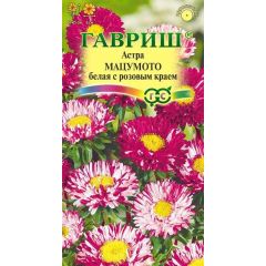 Семена Астра Мацумото белая с розовым краем 0,3 г