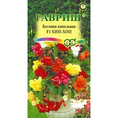 Бегония ампельная Хип-Хоп F1 клубн. смесь гранул. 4 шт. пробирка