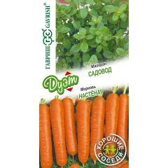 Морковь Настена 2,0 г+Майоран Садовод 0,1 г серия Дуэт Хорошие соседи