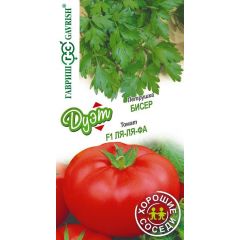 Петрушка Бисер 2,0 г+Томат Ля-ля-фа F1 автор. 12 шт. серия Дуэт Хорошие соседи