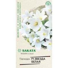 Платикодон Звезда белая F1, крупноцвет. 4 шт. Саката
