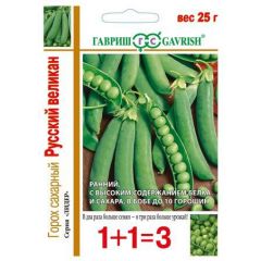 Горох Русский великан, вьющийся серия 1+1, больш. пак. 25 г автор.