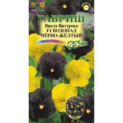 Виола Водопад черно-желтый F1, Виттрока (амп.) (Анютины глазки)* 4 шт.