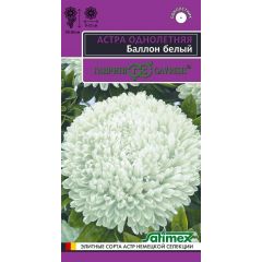 Астра Баллон белый, однолетняя (густомахровая)* 0,05 г серия Эксклюзив