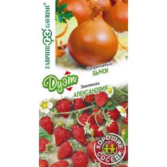 Лук репч. Бычок 0,5 г+Земляника Александрия 0,03 г серия Дуэт Хорошие соседи