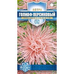 Астра Голиаф персиковый, однолетняя (игольчатая) 0,3 г серия Русский богатырь
