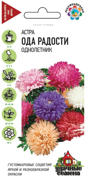 Семена Астра Ода радости 0,3 г Удачные семена