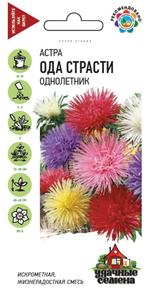 Семена Астра Ода страсти 0,3 г Удачные семена