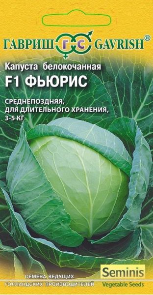 Семена Капуста белокочанная Фьюрис F1 10 шт Голландия