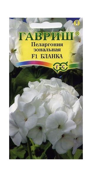 Семена Пеларгония Бланка F1 зональная 4 шт.