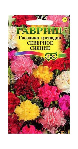 Семена Гвоздика садовая гренадин Северное сияние смесь 0,05 г