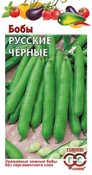 Семена Бобы Русские черные 10 шт