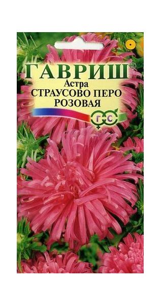 Семена Астра Страусово перо розовая 0,3 г