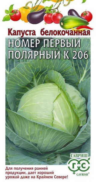 Семена Капуста белокочанная Номер первый полярный К 206  0,5 г