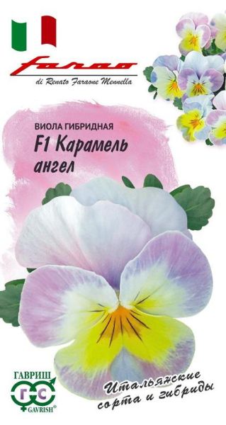 Семена Виола Карамель ангел F1, Виттрока Анютины глазки 7 шт.