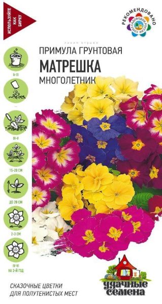 Семена Примула Матрешка смесь 10 шт. Удачные семена