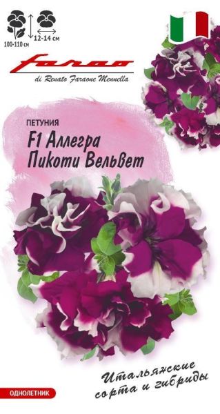 Петуния Аллегра Пикоти вельвет F1 срезочная, смесь, крупноцв. 7 шт.