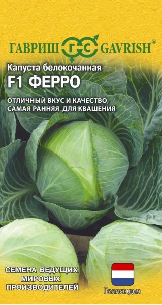 Семена Капуста белокочанная Ферро F1 10 шт Голландия