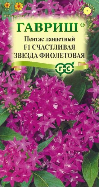 Пентас ланцетный Счастливая звезда фиолетовая F1, гранул. пробирка 3 шт.
