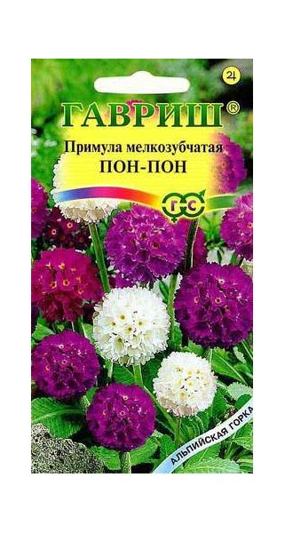 Семена Примула Пон-пон мелкозубчатая смесь 0,01 г