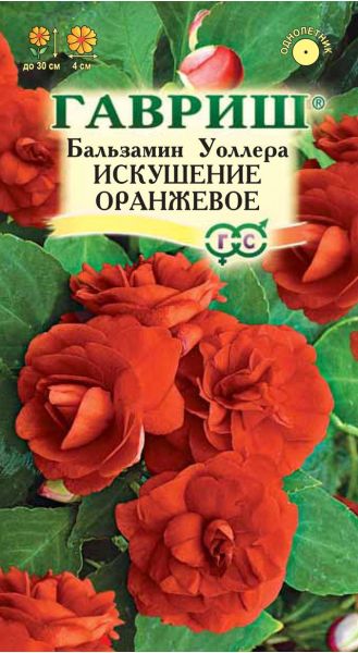Семена Бальзамин Искушение оранжевое F1 Уоллера 4 шт.