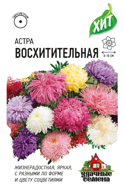 Семена Астра Восхитительная на срезку смесь 0,3 г ХИТ х3