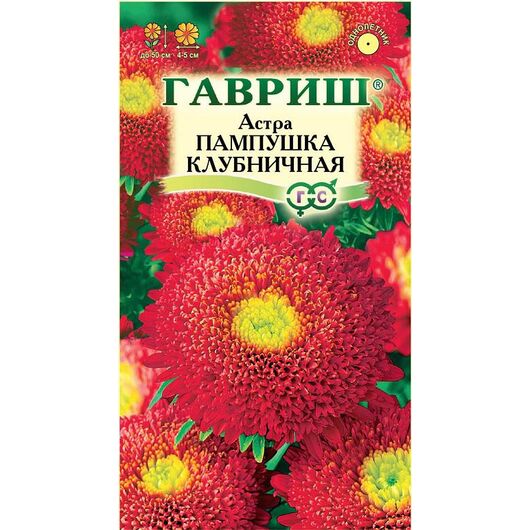 Астра Пампушка клубничная, однолетняя (помпонная) 0,3 г