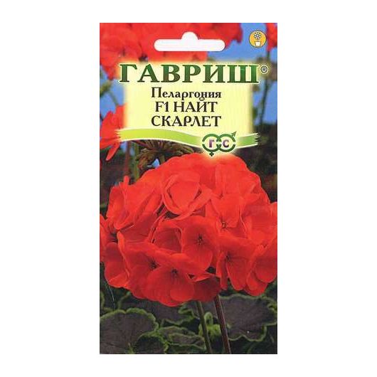 Пеларгония Найт Скарлет F1 зональная* 4 шт.
