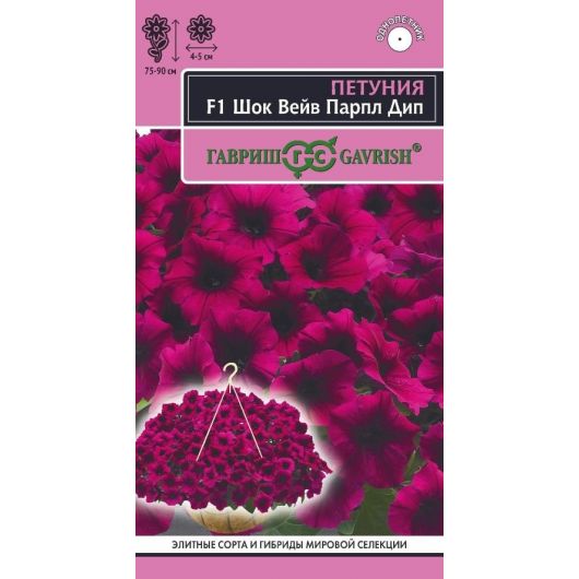 Петуния Шок Вейв парпл дип F1 (Минитуния) суперкаскад. 4 шт.