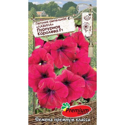 Петуния амп. Лавина Пурпурная королева F1 10 шт. Премиумсидс