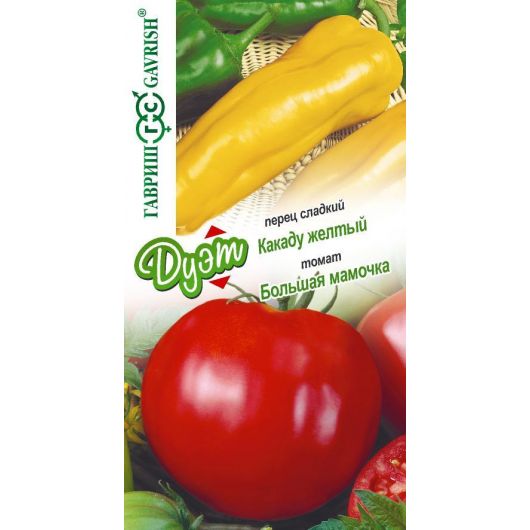 Томат Большая мамочка 0,05 г+перец Какаду желтый 0,05 г автор. серия Дуэт