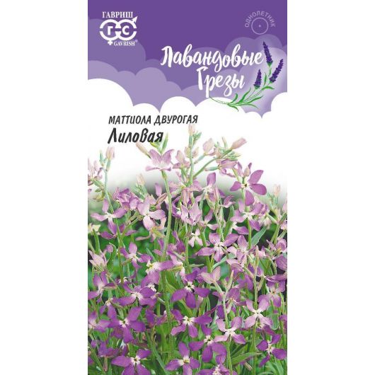 Маттиола двурогая Лиловая 0,5 г серия Лавандовые грёзы