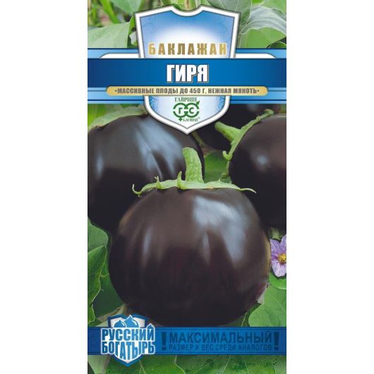 Баклажан Гиря 0,1 г серия Русский богатырь