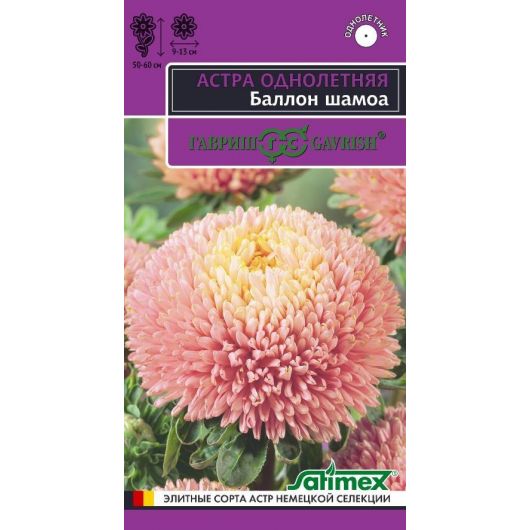 Астра Баллон шамоа, однолетняя (густомахровая)* 0,05  г серия Эксклюзив