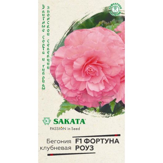 Бегония Фортуна Роуз F1 клубн. гранул. 4 шт. пробирка Саката серия Эксклюзив