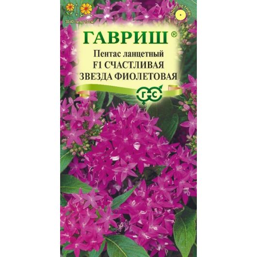 Пентас ланцетный Счастливая звезда фиолетовая F1, гранул. пробирка 3 шт.