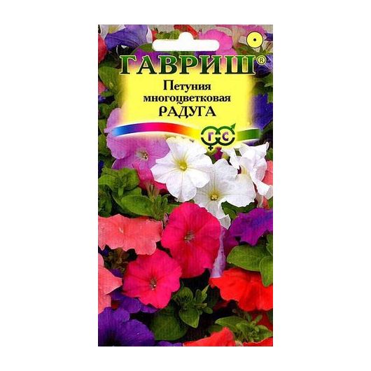 Петуния Радуга, многоцв. смесь* 0,1 г